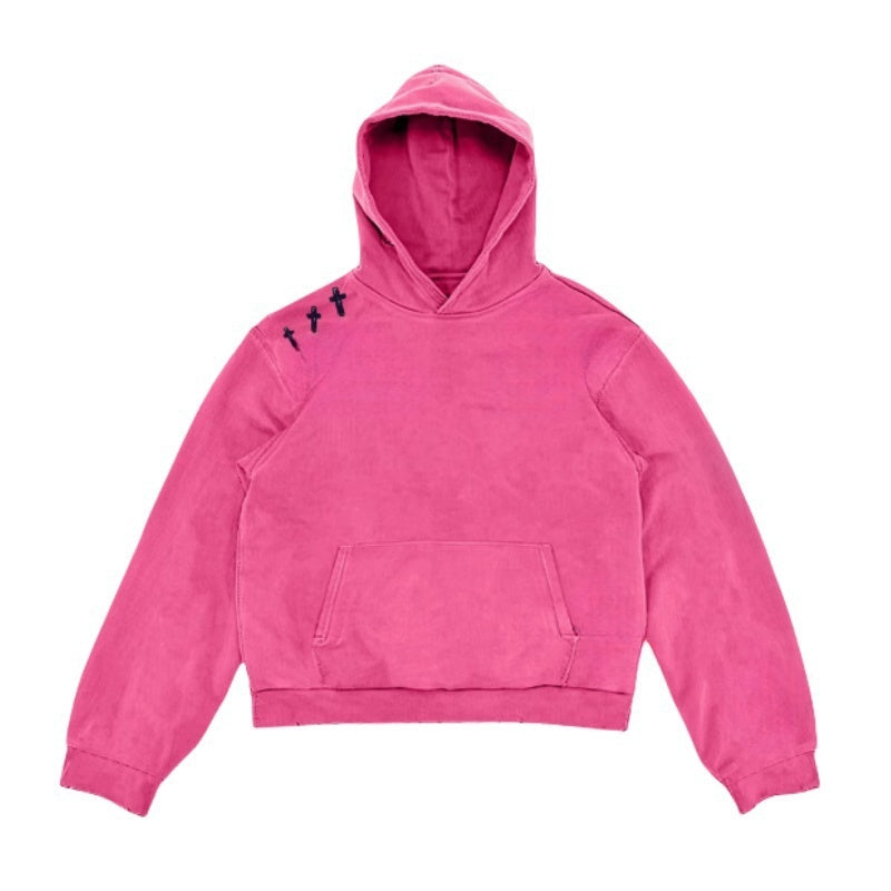 Chic Rose Red Hoodie